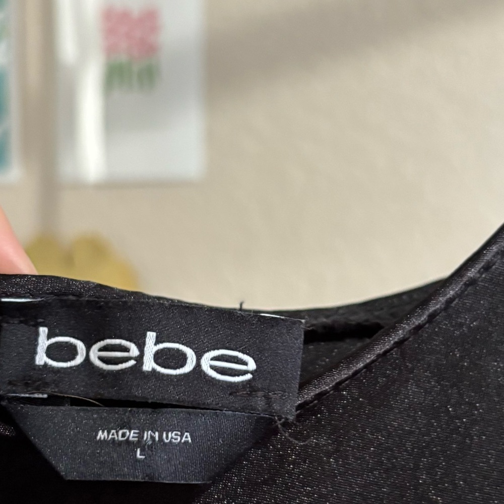 ୨୧ ・゚✧ Bebe V Neck Satin Slip Dress NWOT - Picture 6 of 7